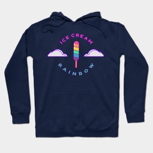 rainbow ice cream kids gift Hoodie